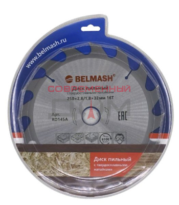 Диск пильный BELMASH 250x2,8/1,8x32/30 16T